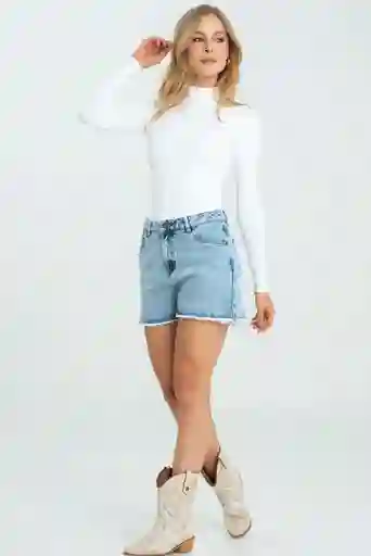 Short Bombay Color Azul Claro Talla 10