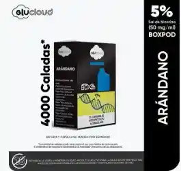 Glucloud Vapeador Box Pod Arandanos 4000 Puff 5% Nicotina