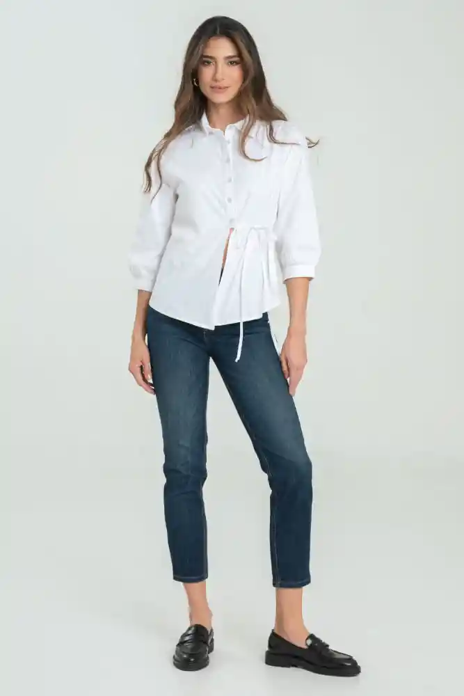 Camisa Twofer Color Blanco Talla L