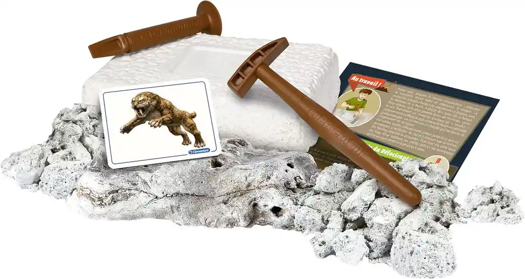 Juego Didáctico Arqueojugando Fósiles Smilodon Para Niños