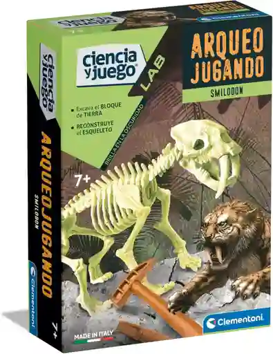 Juego Didáctico Arqueojugando Fósiles Smilodon Para Niños