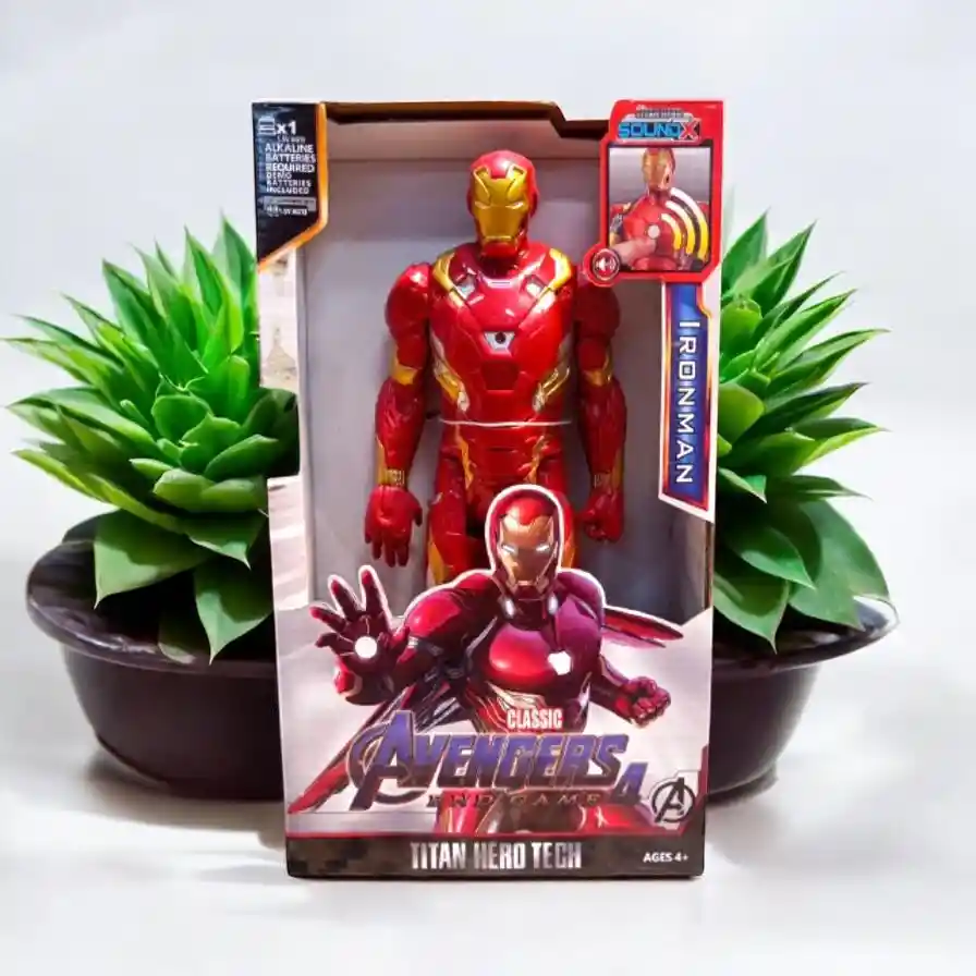 Muñeco Figura Acción Super Héroe Ironman Articulado 30 Cm