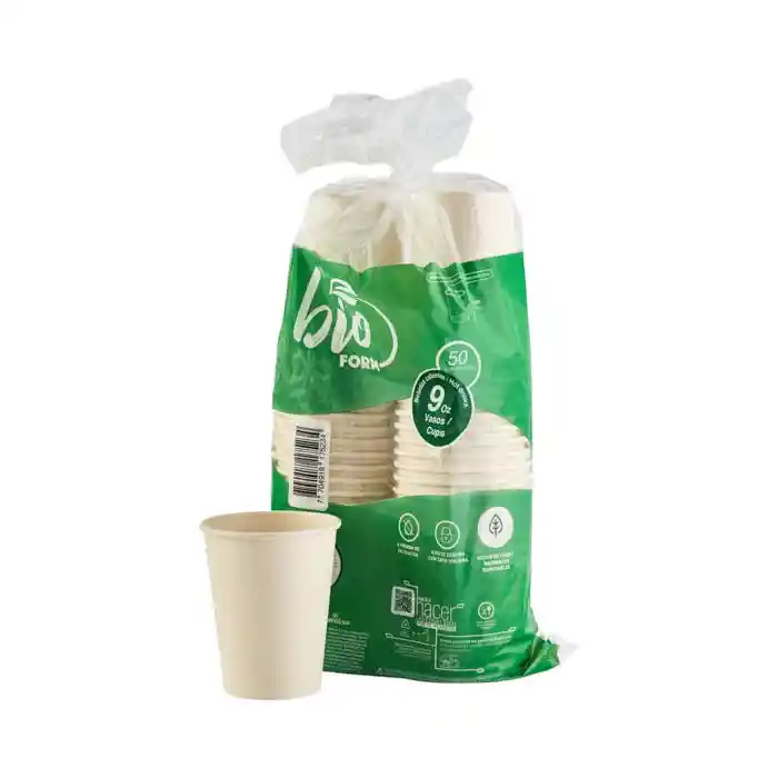 Vaso 9 Onzas Con Tapa Viajera X 50 Unidades