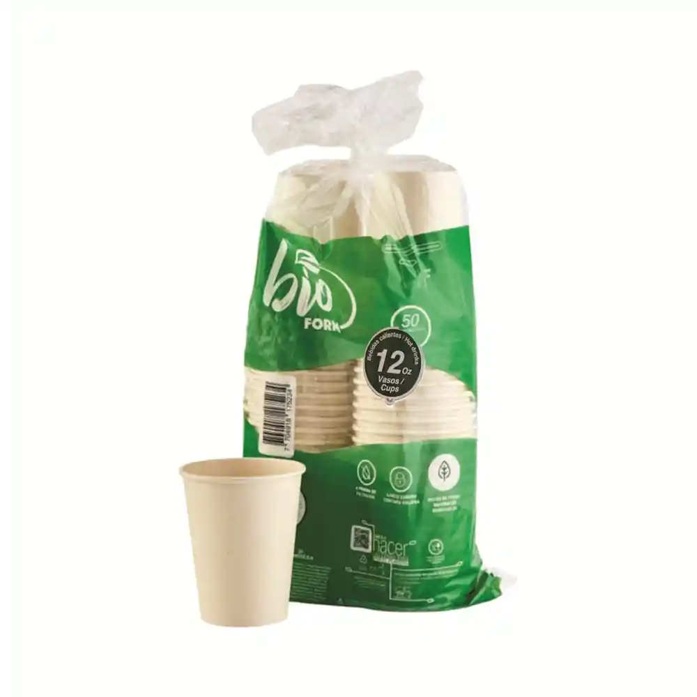 Vaso 12 Onzas Con Tapa Viajera X 50 Unidades