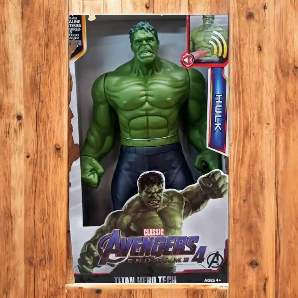 Muñeco Figura Acción Super Héroe Hulk Articulado 30 Cm Luz Y Sonido