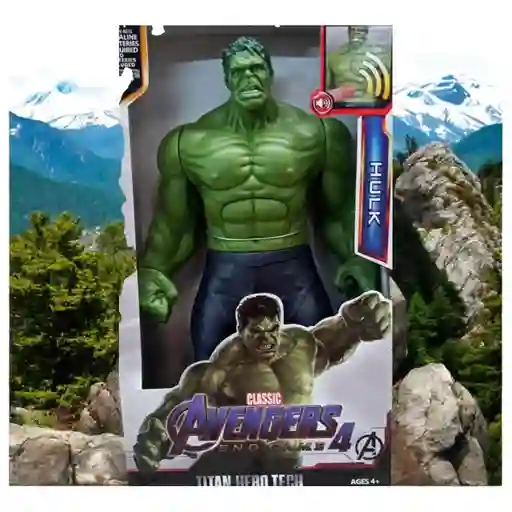 Muñeco Figura Acción Super Héroe Hulk Articulado 30 Cm Luz Y Sonido