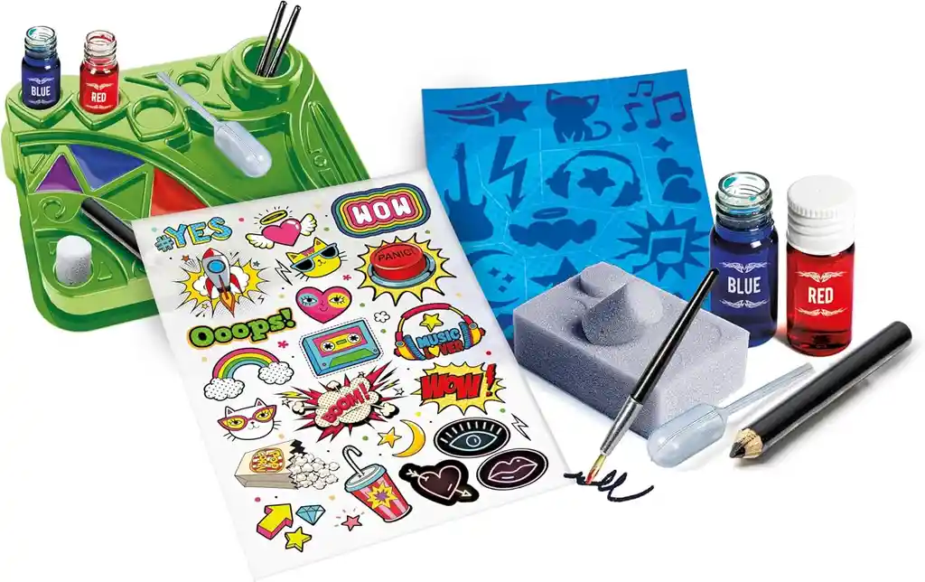 Juego Creativo Pop Tattoo Con Plantillas Clementoni Niños
