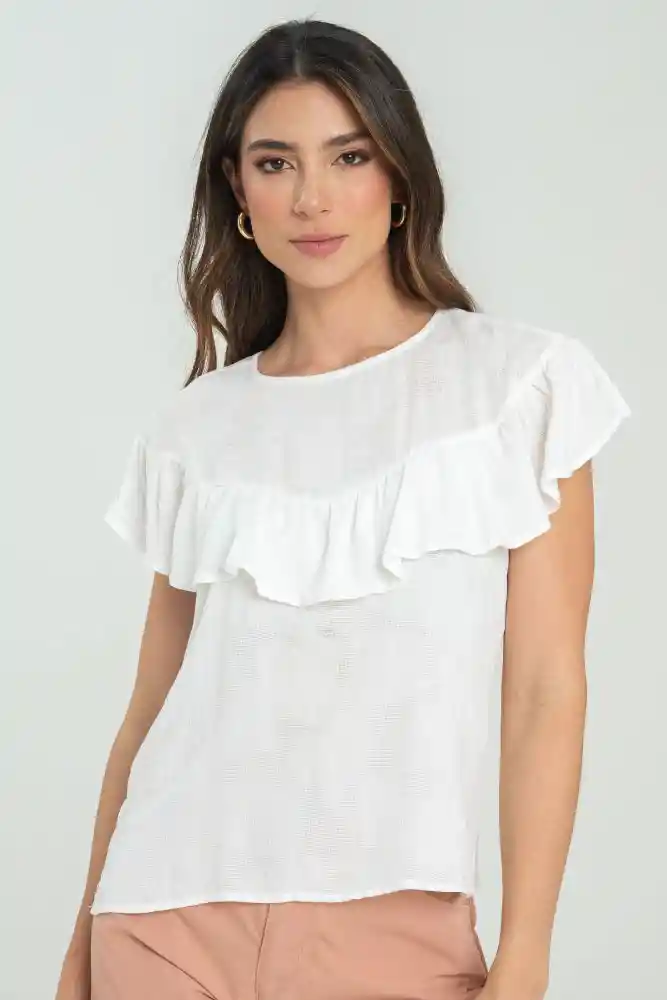 Blusa Etterne Color Blanco Crudo Talla Xs