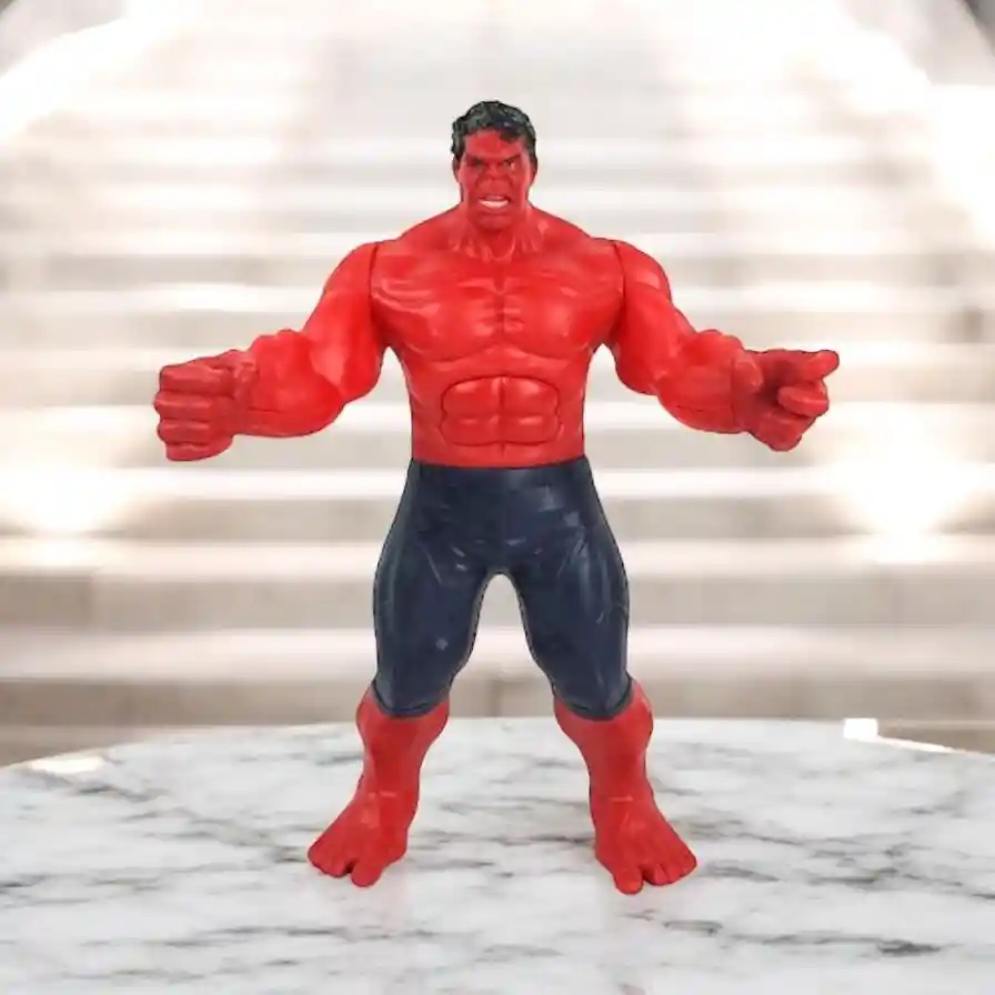 Muñeco Figura Acción Super Héroe Hulk Rojo 30 Cm Luz Y Sonido