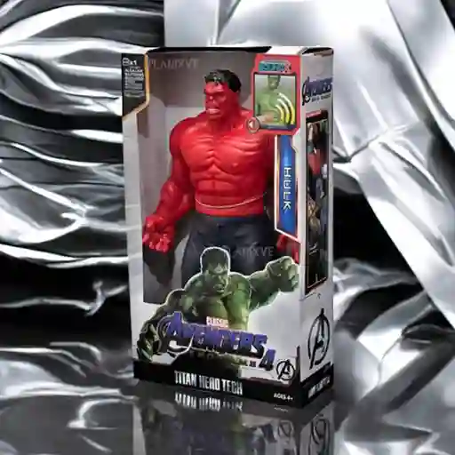 Muñeco Figura Acción Super Héroe Hulk Rojo 30 Cm Luz Y Sonido