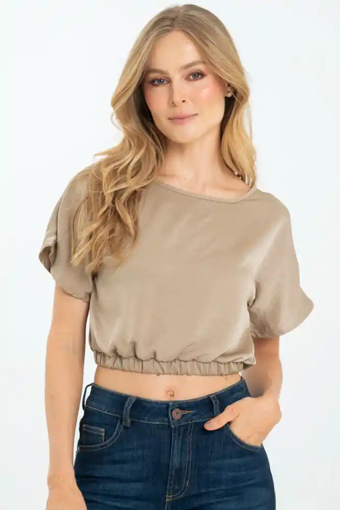 Blusa Nhara Color Cafe Taupe Talla Xs
