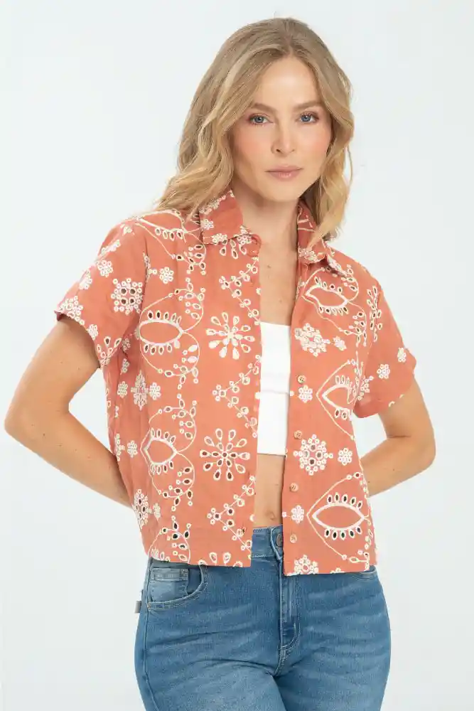 Camisa Ojalillo Turistic Color Blush Talla L