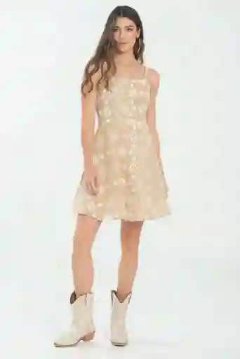 Vestido Hailey Color Beige Medio Talla Xs