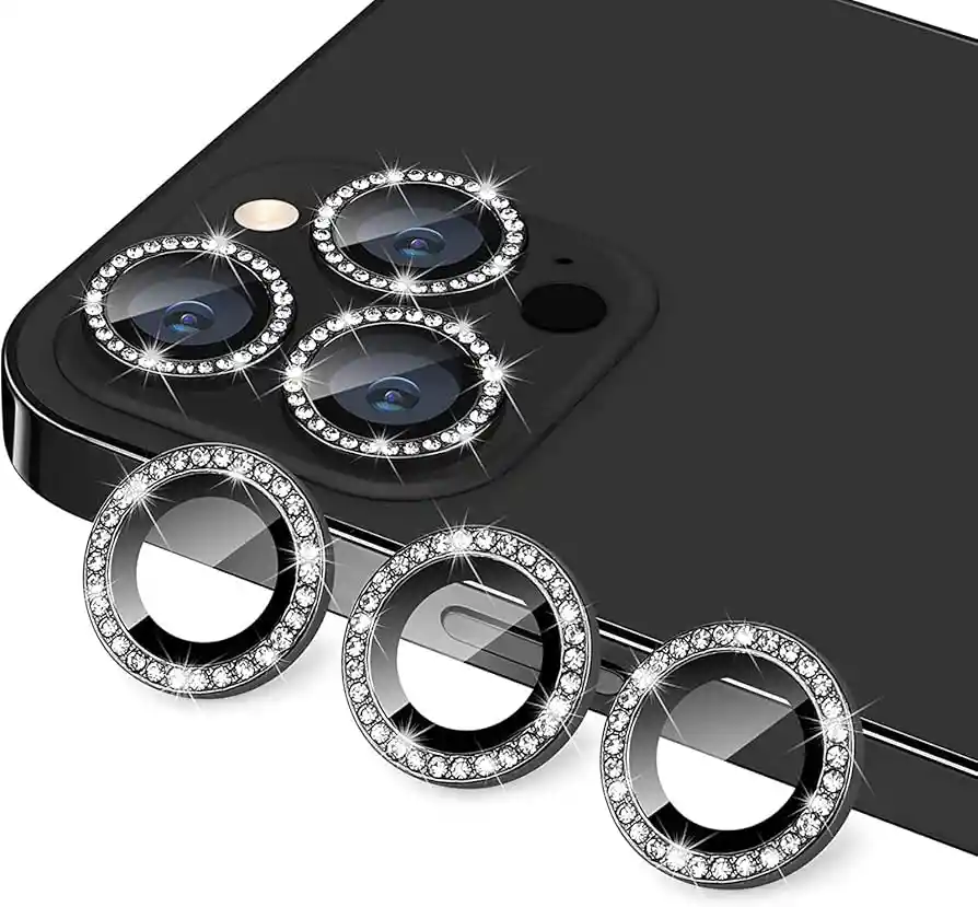 Set Lentes Protectores Cámara De Iphone 16 Pro Max Plateados