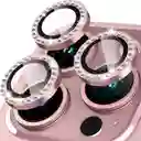 Set Protectores De Camara Iphone 16 Pro Max Rosados
