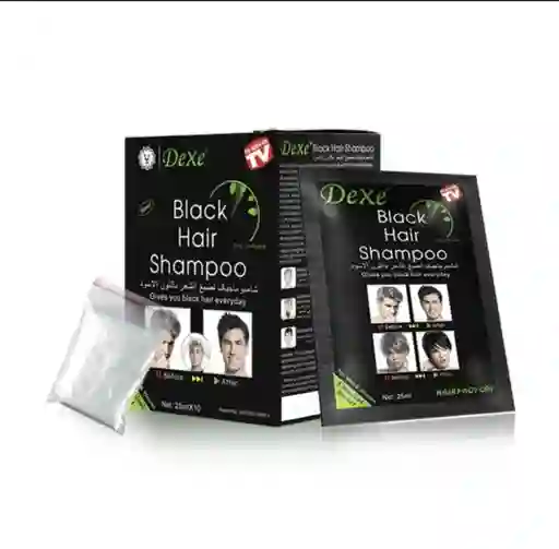 Shampoo Tinte Instantáneo Cubre Canas Color Negro