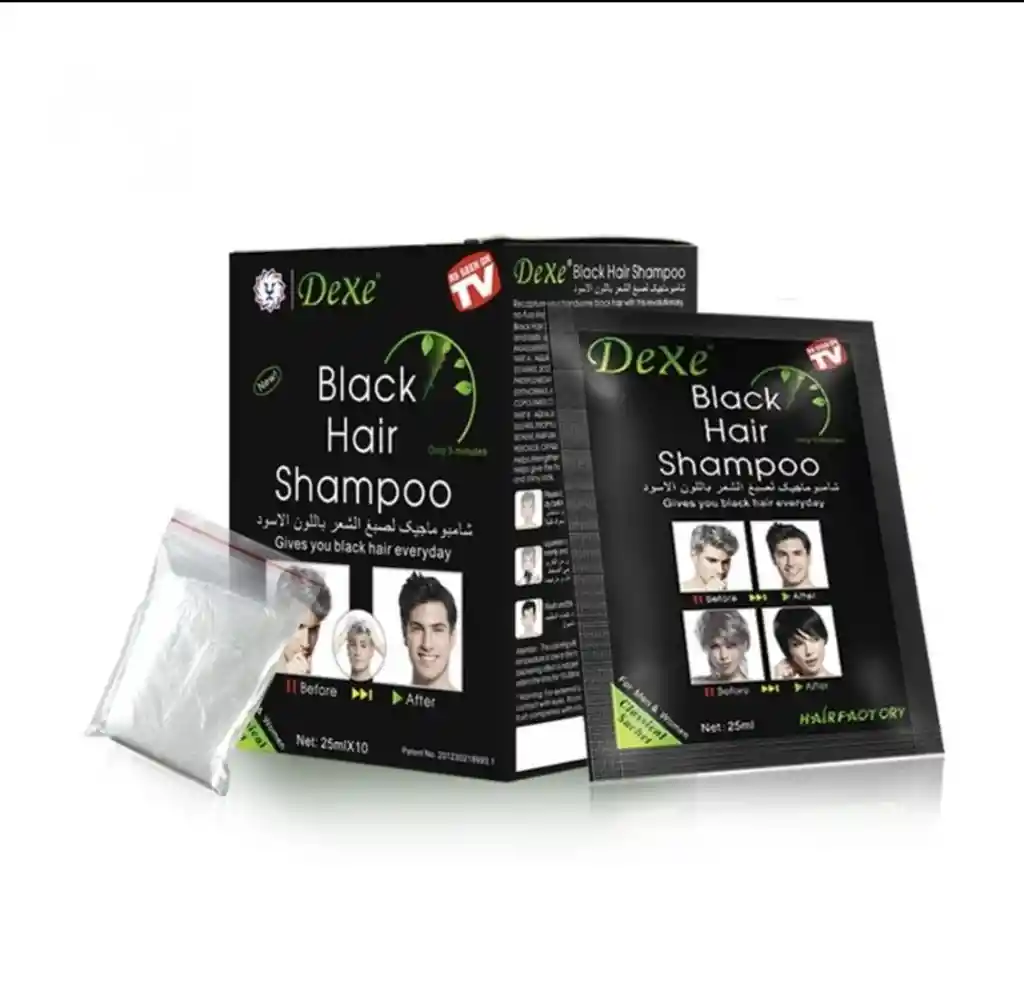 Shampoo Tinte Instantáneo Cubre Canas Color Negro