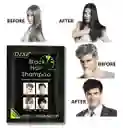 Shampoo Tinte Instantáneo Cubre Canas Color Negro