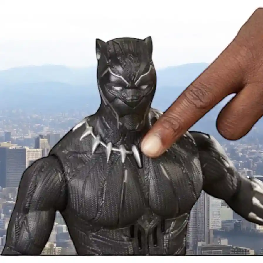 Figura Muñeco Súper Héroe Pantera Negra Luz Sonido Articulado Colección