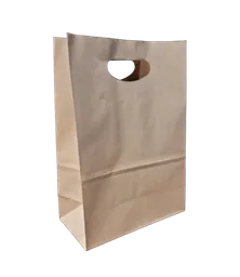 Bolsas Con Manija De Papel Kraft Eco X 50 Unidades (23x33+12cm)