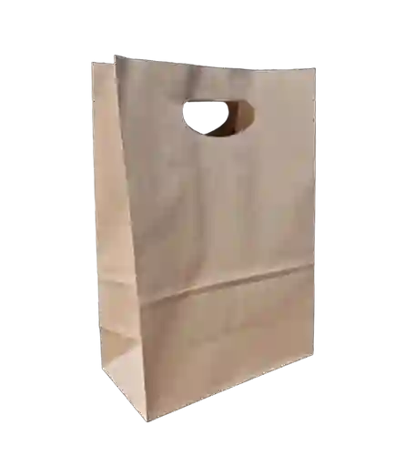 Bolsas Con Manija De Papel Kraft Eco X 50 Unidades (23x33+12cm)