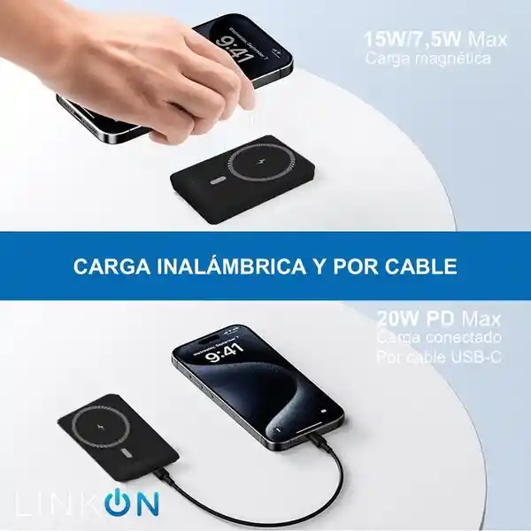 Bateria Portatil Magnetica Usb Power Bank Linkon 10.000 Mah
