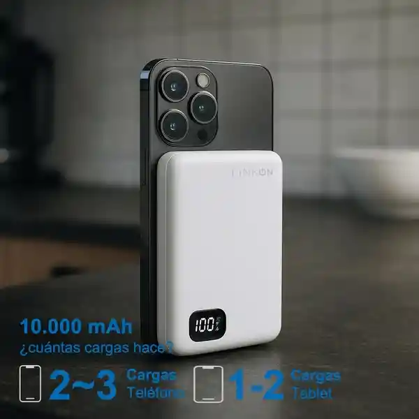 Bateria Portatil Magnetica Usb Power Bank Linkon 10.000 Mah