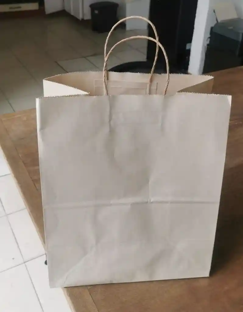 Bolsas De Tiras Papel Eco X 50 Unidades (28x33+16cm) #2t