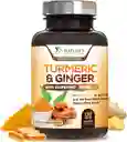 Curcuma Gengibre Natures Nutrition 120 Capsulas 1950mg