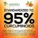 Curcuma Gengibre Natures Nutrition 120 Capsulas 1950mg