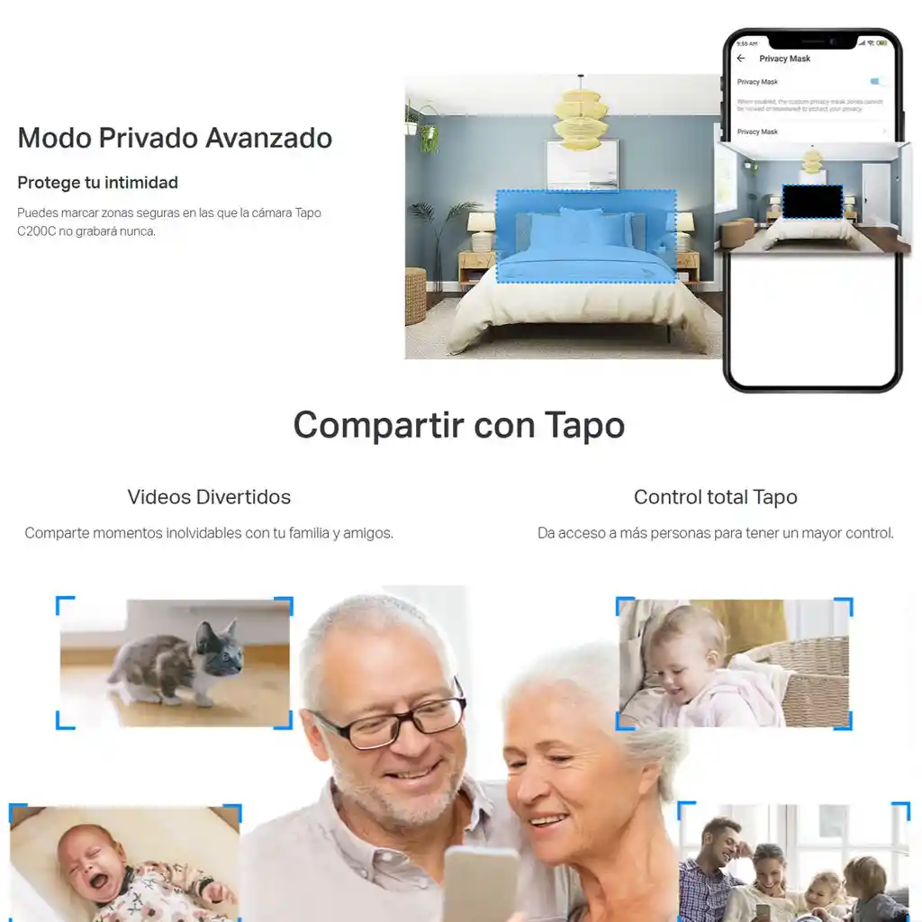 Cámara Wifi Robótica 360° Tp-link Tapo C200c, 1080p Ai Audio