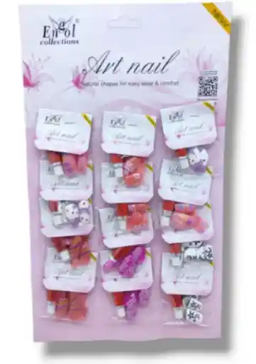 Uñas Postizas Con Diseños Engol Para Dama mujer