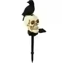 Lampara De Calavera Y Cuervo Negro