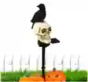 Lampara De Calavera Y Cuervo Negro
