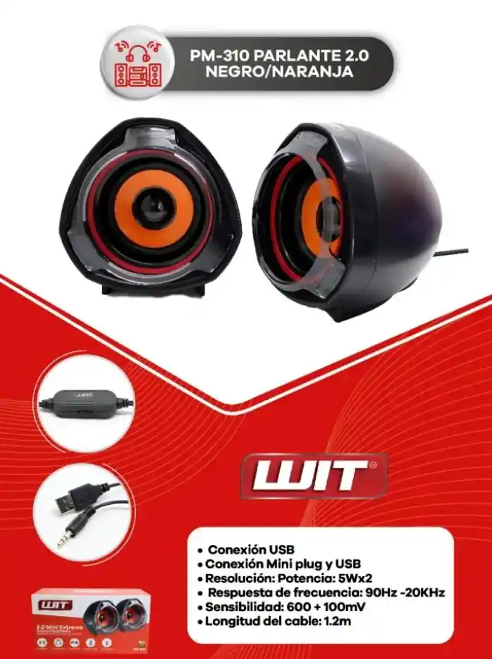 Parlante Multimedia Para Pc Usb 3.5