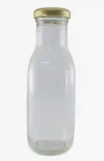 Frasco De Vidrio 250 Ml Con Tapa Dorada