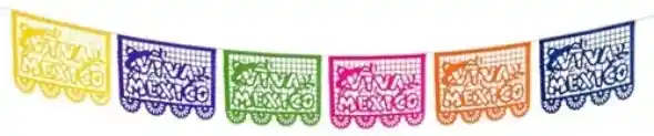 Guirnalda Decoración Banderin Fiesta Mexicana Papel Viva Mexico 45 Mt