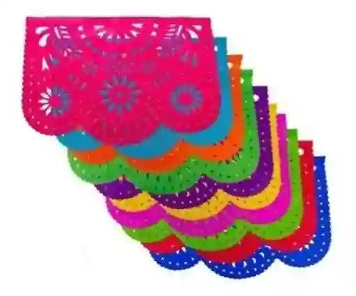Guirnalda Decoración Banderin Fiesta Mexicana Papel Destello Multicolor 5 Mt