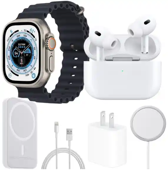 Kit Smartwatch X8 Con Bluetooth + Audifonos Inalámbricos + Cargador Negro
