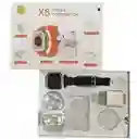 Kit Smartwatch X8 Con Bluetooth + Audifonos Inalámbricos + Cargador Negro