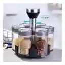 Condimentero Giratorio Para Especias Organizador Cocina X6 Color Negro