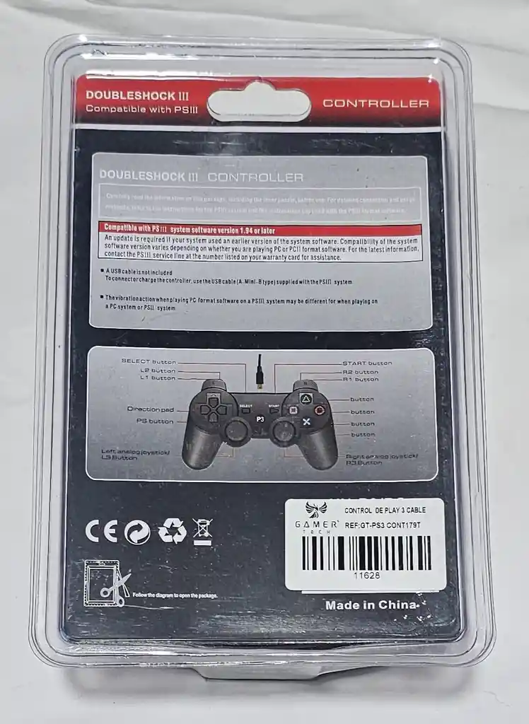 Control Play 3 Negro P3 Juego Video Juego Consola