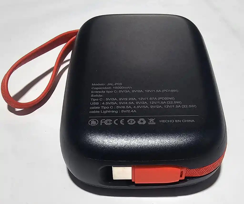 Cargador Inalambrico Power Bank Pantalla 22.5w 10.000mah Usb C Usb A Lighting Para Celular Android Y Iphone