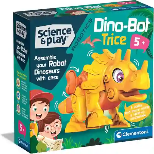 Juego Didáctico Dino Bot Robot Armable Triceratop Para Niños
