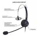 Diadema Mono Auricular Callcenter 3.5mm Microfono Flexible