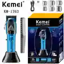 Máquina Peluquera Kemei Profesional Km-1763 Color Azul 5v