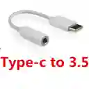 Adaptador Usb 3.1 Tipo-c A Auxiliar 3.5 Audifono Micrófono