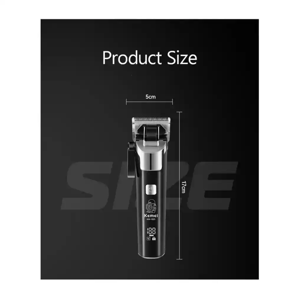 Maquina Profesional Para Hombres Pantalla Digital Recargable Kemei Km-1833