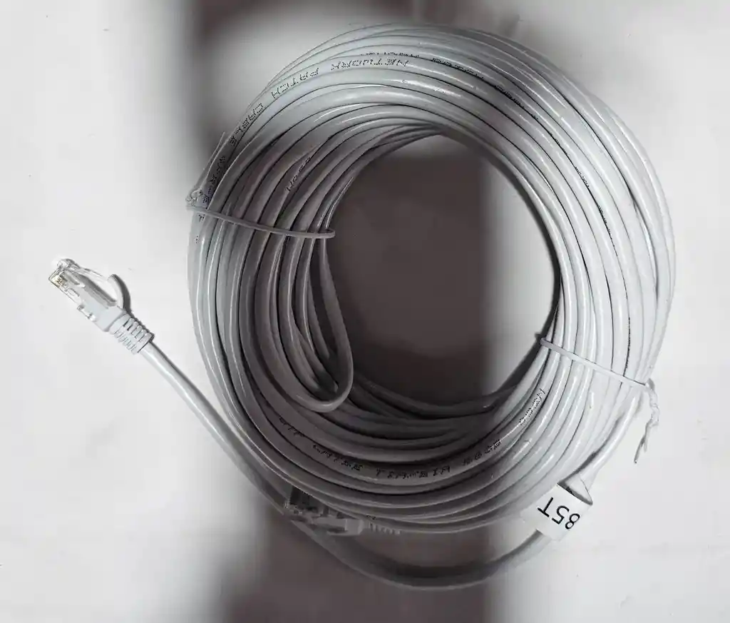 Cable De Red Internet 20 Metros Largo Blanco Cat 5 6 Jaltech