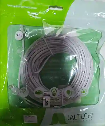 Cable De Red Internet 20 Metros Largo Blanco Cat 5 6 Jaltech